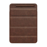 3-fold Stand Magnetic Tablet Sleeve Case Liner Bag For iPad 9.7 / 10.2 / 10.5 / 10.9 / 11 inch(Dark Brown)