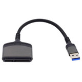 Aluminum Easy Drive Line USB3.0 To SATA Hard Disk Data Cable Supports 2.5 Inch SATA 22P, Length: 20cm