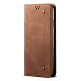 For vivo S16 Pro / S16 Denim Texture Leather Phone Case(Brown)