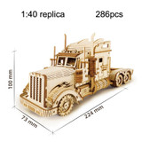 MC502 Long Truck 3D Three -Dimensional Puzzle Board Children Wood Puzzles Model