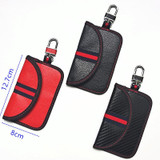 Multifunctional Car Anti-radio Frequency Identification Anti-theft RFID Key Bag(Cortical Red)