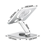 L-13 Aluminum Alloy Foldable Rotating Laptop/Tablet Stand (Silver)