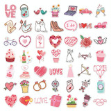 4sets Valentine Day Gifts Decorative Stickers Cartoon Waterproof Water Cup Sticker, Spec: N14