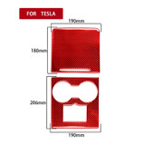 For Tesla Model 3 2017-2022 / Model Y 2000- Car Carbon Fiber Central Control Decorative Sticker (Red)