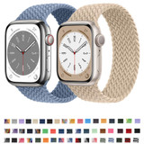 Nylon Single-turn Braided Watch Band For Apple Watch Ultra 49mm&Watch Ultra 2 49mm / Series 9&8&7 45mm / SE 3&SE 2&6&SE&5&4 44mm / 3&2&1 42mm, Length:155mm(Blue Camouflage)