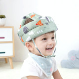 Baby Breathable Anti-fall Head Protective Cap Baby Protective Cap Toddler Bumper Cap, Spec: Breathable Gray Forest