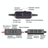 VT200 Single Ear Telephone Headset Operator Headset With Mic,Spec: 3.5mm Single Plug With Answer Key