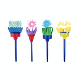 5 Sets Sponge Painting Brush Children Art Seal Tool, Random Color Delivery(4 PCS/Set Besom)