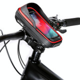 WILD MAN ES16 0.5L EVA Hard Shell Waterproof Touch Screen Bicycle Handlebar Bag(Black)