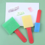 7 Sets Sponge Painting Brush Children Art Painting Seal Tool(3 PCS/Set Film Brush)