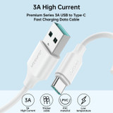 JOYROOM S-UC027A9 3A USB to USB-C/Type-C Fast Charging Data Cable, Length: 2m(Black)