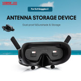 For DJI Goggles 2 / Avata Goggles STARTRC PU Dustproof Memory Card Storage Holder Lens Cover Antenna Storage Cover(Black)