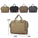 DJ05 Outdoor Canvas Waterproof Handbag Laptop Single-shoulder Bag(Khaki)