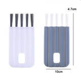 2 PCS Household Multifunctional Bendable Groove Crevice Cleaning Brush(White)
