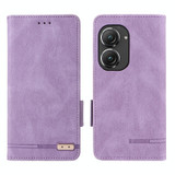 For Asus Zenfone 9 Magnetic Clasp Flip Leather Phone Case(Purple)
