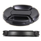 82mm Center Pinch Camera Lens Cap for Canon(Black)