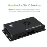 Waveshare Metal Box A for Raspberry Pi CM4 IO Board, with Cooling Fan