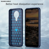 For Nokia 1.4 Brushed Texture Carbon Fiber TPU Phone Case(Blue)