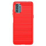 For Nokia G11 Brushed Texture Carbon Fiber TPU Phone Case(Red)