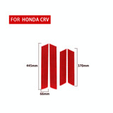 4 PCS Set for Honda CRV 2007-2011 Carbon Fiber Car Interior Door Panel Trim Decorative Sticker,Left and Right Drive Universal (Red)