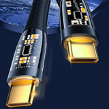 WIWU TM02 USB-C / Type-C to USB-C / Type-C PD Charging Data Cable,Length2m(Black)