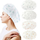 Waterproof Shower Hat Adult Women Bathing Hair Cover Anti-fume Hair Cover(Apricot)