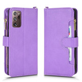 For Samsung Galaxy Note20 Litchi Texture Zipper Leather Phone Case(Purple)