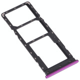 For Infinix Hot 10 Lite X657B SIM Card Tray + SIM Card Tray + Micro SD Card Tray (Purple)