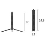 Foldable Portable Aluminum Alloy Tripod Light Stand Mobile Phone Live Tripod(Black)