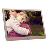 HSD1303 13.3 inch LED 1280x800 High Resolution Display Digital Photo Frame with Holder and Remote Control, Support SD / MMC / MS Card / USB Port, UK Plug(Gold)
