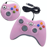 For XBOX 360 Console And PC USB Dual Vibration Wired Gamepad(Pink)