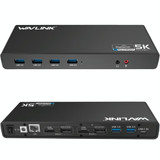 Wavlink UG69DK1 5K Type-C Dual Display USB 3.0 Video Gigabit Ethernet HDMI Docking Station, Plug:AU Plug