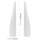 1 Pair Car Carbon Fiber Silicone Bumper Strip, Style: Long (White)