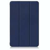 For Honor Pad X9 / X8 Pro 11.5 Custer Pure Color 3-Fold Holder Leather Tablet Case(Dark Blue)