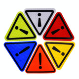 10pcs Car Tail Triangle Reflective Stickers Safety Warning Danger Signs Car Stickers(Orange)