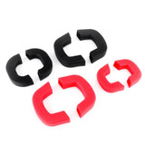 2pairs Silicone Anti Scalding Pot Handle, Style: Black Small