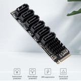 M2 M-EKY PCIE3.0 To SATA6G Transfer Expansion Card 6 Port Hard Disk Expansion Adapter Card(PH516)