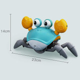 QC-3 Induction Electric Crab Automatic Obstacle Avoidance Light Music Charging Crab(Blue)