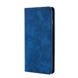 For OPPO Reno8 Pro+ 5G Skin Feel Magnetic Horizontal Flip Leather Phone Case(Blue)