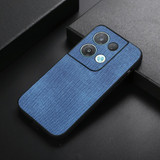 For OPPO Reno8 Pro+ 5G China / 8 Pro 5G Foreign Brugg Texture PU Shockproof Phone Case(Blue)