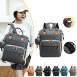 Large Capacity Double Shoulder Portable Mother Baby Bag Travel Mummy Bag(Dark Gray)