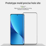 For Honor Magic5 MOFI 9H 3D Explosion Proof Thermal Bending Full Screen Covered With Tempered Glass Film(Black)