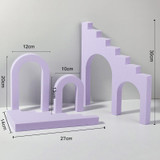 Ladder Combo Kits Geometric Cube Solid Color Photography Photo Background Table Shooting Foam Props (Purple)