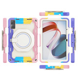 For Xiaomi Redmi Pad Armor Contrast Color Silicone + PC Tablet Case(Colorful Pink)