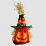 Halloween Pumpkin Lantern Hollow Glowing Foam Bar Decoration(Green Hat)