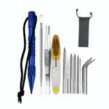 Umbrella Rope Needle Marlin Spike Bracelet DIY Weaving Tool, Specification: 12 PCS / Set Blue