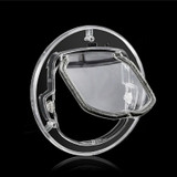 Pet Supplies PC Material Round Glass Door Cat Puppy Door Hole(Transparent)