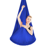 Indoor Anti-gravity Yoga Knot-free Aerial Yoga Hammock with Buckle / Extension Strap, Size: 400x280cm(Royal Blue)