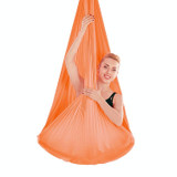 Indoor Anti-gravity Yoga Knot-free Aerial Yoga Hammock with Buckle / Extension Strap, Size: 400x280cm(Orange)