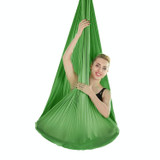 Indoor Anti-gravity Yoga Knot-free Aerial Yoga Hammock with Buckle / Extension Strap, Size: 400x280cm(Green)